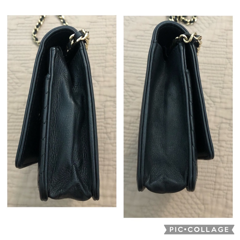 Chanel Lambskin Chevron Boy WOC wallet on chain black gold tone hardware - Picture 13 of 15